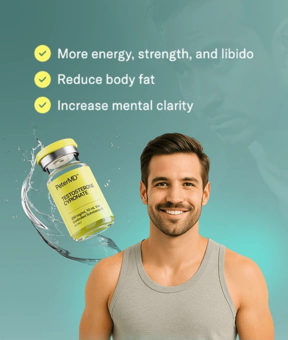 Athletic man and testosterone booster
